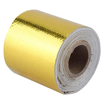 Image of Adhesive Backed heat Barrier Self Reflective tape Roll 5m * 5cm Aluminum Foil Shield (Golden)+heat gold+gold tape+gold gold