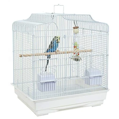 Image of WUNDAPETS LIBERTA SIAM WHITE BUDGIE CANARY FINCH BIRD CAGE FEEDER PERCHES SWING