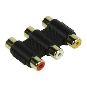 Image of Ex Pro Premium Gold Plated 3 x Female to Phono Socket Adapter Join your AV Cables