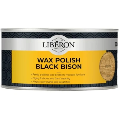 Image of Liberon Wax Polish Black Bison Walnut 500ml LIBBBPWW500