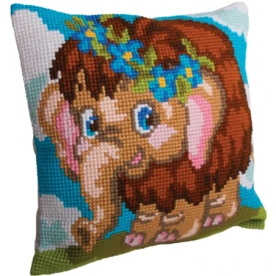 Image of Collection d&#039;Art Cross Stitch Cushion: Daisy