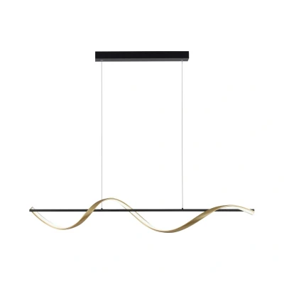 Image of Q Smart Home Paul Neuhaus Swing hanging light, grey/brass