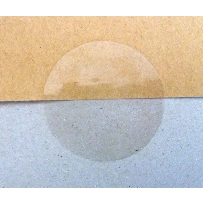 Image of 19mm Round x Roll of 1000 Gloss Clear Transparent Seals Self Adhesive Labels with Standard Permanent