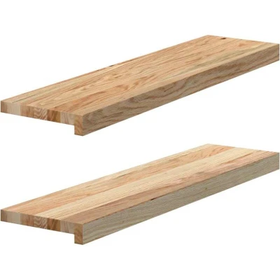 Image of vidaXL Window Sills 2 pcs Untreated 80x20x2 cm Solid Wood Oak