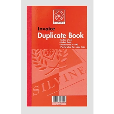 Image of Silvine 611 Duplicate Book Ruled 8x5in PK6