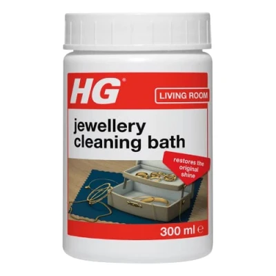 Image of HG Jewellery, Liquid Cleaning Bath, For Gold &amp; Silver Fine Dress Gentle Easy To Use Cleaner Kit Restores Shine Sparkle 300ml (437030106)