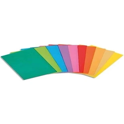 Image of Exacompta Ref 800001E Rocks Square Cut Folder 220 x 310mm in Size, Suitable for Holding A4 Documents, 80gsm Coloured Paper Assorted Colours (Pack of 100)