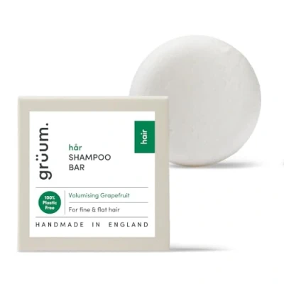 Image of grüum Volumising Shampoo Bar 50g Bars for Hair Up to 60 Washes Soap Plastic Free Vegan Men &amp; Women Paraben Fine Hairs
