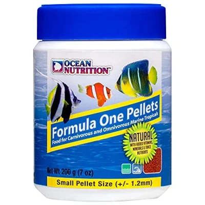 Image of Ocean Nutrition Formula One Pellets 7 Ounces (200 Grams) Jar Small Pellet Size