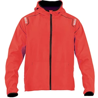 Image of Sparco Windbreaker Jacket, Red, S Unisex Adult