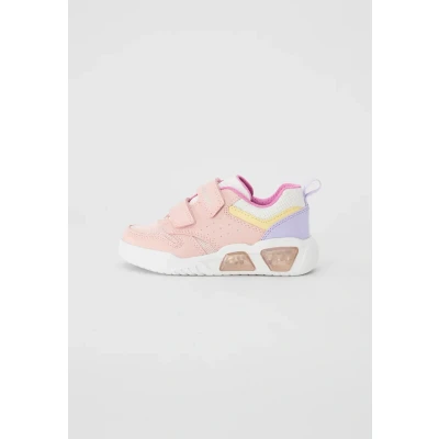 Image of Geox J Illuminus GIRL Trainers for kids, Size: 1, Pink/multicolor Imitation leather/ textile