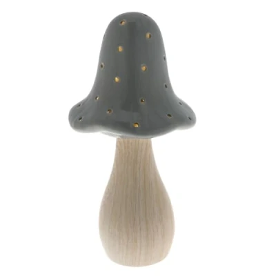 Image of Shudehill Giftware Mushroom Glow Lamp Grey, Pink, Green and More Colours Sizes (Large Grey)