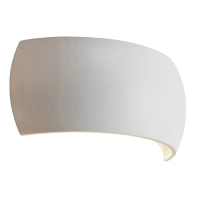 Image of Milo 1 Light Indoor Wall White Ceramic Plaster, E27