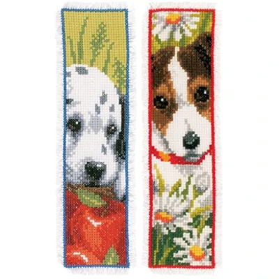 Image of Vervaco Pack of 2 Dogs Bookmark Kit