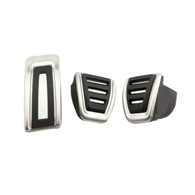 Image of For VW GOLF 7 MK7 Stainless Steel Sport Accelerator Brake Foot Rest Pedal Cover Car Pedals Gas Pdal(3 Pieces MT Style)