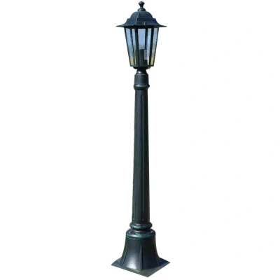 Image of vidaXL Preston Garden Light Dark Green Aluminium Exterior Lighting Fixture Landscape Pathway E27 Tall Post Style Design, Ideal for Gardens, Driveways Elegant Finish