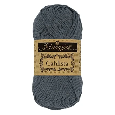 Image of Scheepjes Cahlista 393 Charcoal Yarn 10x50g