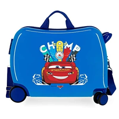 Image of Disney Cars Lightning Mcqueen Children&#039;s Suitcase Blue 50 x 38 20 cm Rigid ABS Side Combination Closure 34L 3 kg 4 Wheels Hand Luggage