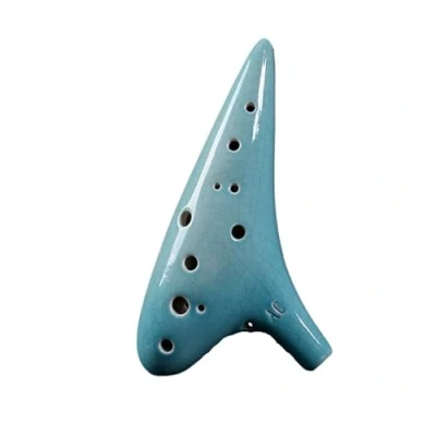 Image of Instrumento Ocarina Adulto 12 hole Alto C tone Ceramic Instrument(Blue)