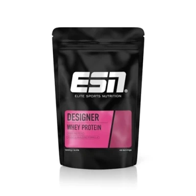 Image of ESN Designer Whey Protein Powder, Hazelnut, 1000 g, 2.2 lbs, 33 Servings Muscle Building and Recovery Powder Made in Germany, Laboratory Tested