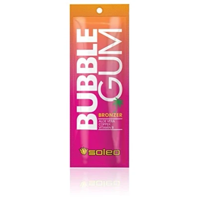Image of Soleo Bubble Gum bronzing sunbed tanning lotion cream (15ml sachet)