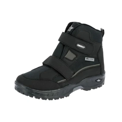 Image of Lico Men’s Ecuador V Warm lined snow boots short length, Black (Schwarz/Grau), 5 UK