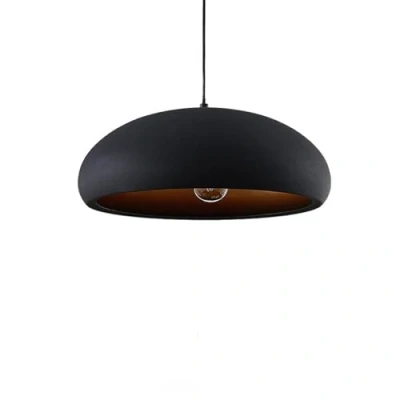 Image of Lindby Gerwina metal pendant lamp, black and gold