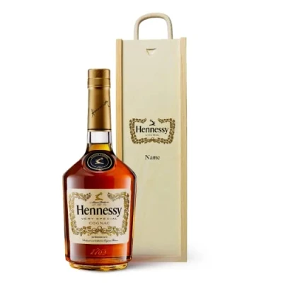 Image of Personalised Hennessy Very Special Cognac in Wooden Gift Box 70cl Gifts For Him, Her, Christmas, Birthday&#039;s, Father&#039;s Day, Mother&#039;s Mum Dad Colleague Valentines