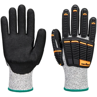 Image of Portwest Impact C13 Nitrile Foam Glove Grey/Black XL
