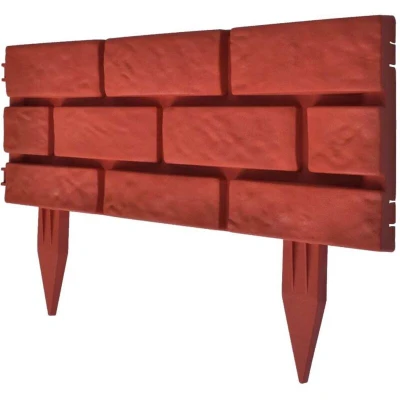 Image of vidaXL Lawn Divider with Brick Design 11 pcs