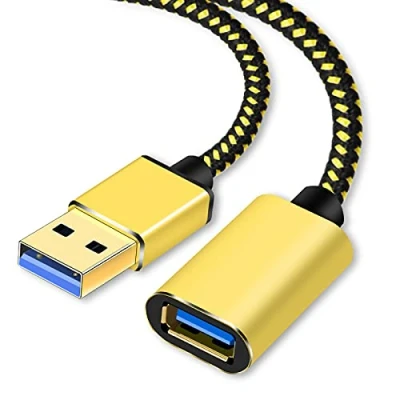 Image of USB 3.0 Extension Cable 3m Type A Male to Female Cord Durable Braided Material High Data Transfer Compatible with Keyboard,Mouse,Flash Drive, Hard Drive,Printer、 (3m/10Feet)