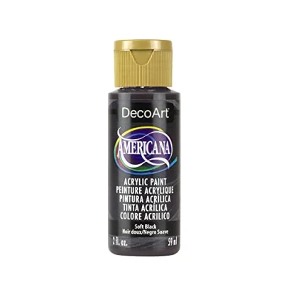 Image of DecoArt Americana Acrylic Multi Purpose Paint, Soft Black