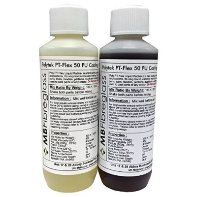 Image of Polycraft PT Flex 50 Fast Curing Polyurethane Casting Rubber 500g Kit