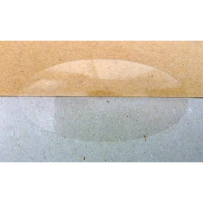 Image of 40x20mm Oval x Pack of 75 Gloss Clear Transparent Seals Removable Low Tack Self Adhesive Stickers
