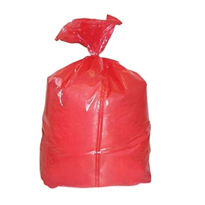Image of Case of 200 Red Laundry Bags with Soluble Dissolving Strip by Glove Club Ltd