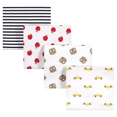 Image of Hudson Baby Unisex Cotton Flannel Receiving Blankets, Nyc, One Size