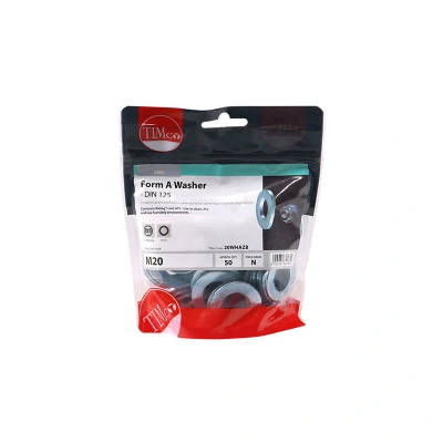Image of 3x TIMCO Form A Washers Zinc 20WHAZB Pack of 50