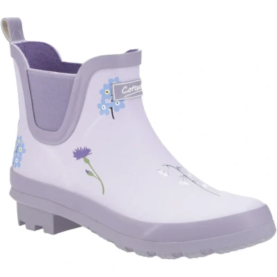 Image of Cotswold Wildflower Ankle Wellingtons Lilac Size 6 Female