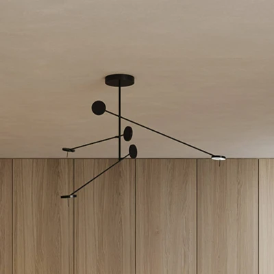 Image of Invisible LED Ceiling Pendant Matt Black 2295lm 3000K