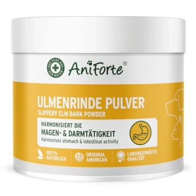 Image of AniForte Slippery Elm Powder 100g: for Cats &amp; Dogs Harmonises Stomach and Gastrointestinal Activity