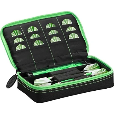 Image of Casemaster by GLD Products Plazma Black with Green Trim Dart Case