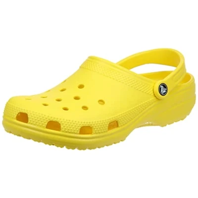 Image of Crocs Unisex Kids Classic Clog T Clogs, Lemon, 6 UK Child