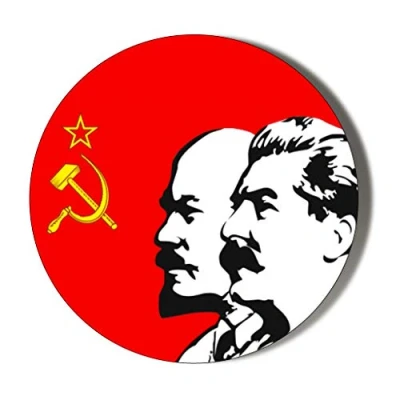 Image of Gift Insanity LENIN AND STALIN 77mm Novelty Badge