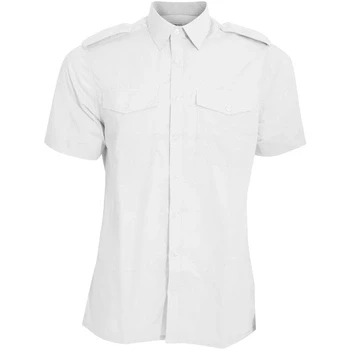 Image of Kustom Kit Mens Short Sleeve Pilot Shirt (16.5) (White)