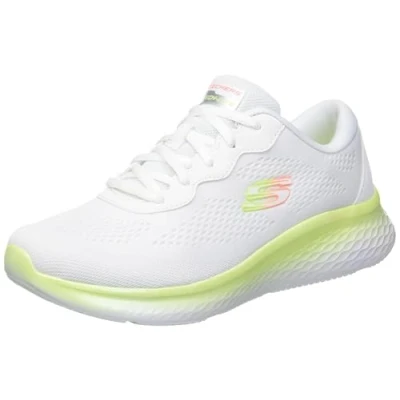 Image of Skechers Women&#039;s Skech LITE PRO Stunning Steps, White Mesh/Lime Trim, 2.5 UK
