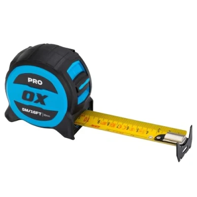 Image of OX Pro 5m/16ft Tuff Blade Tape Measure Magnetic Dual Hook &amp; 32mm Wide