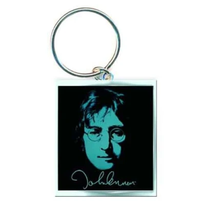 Image of Portachiavi John Lennon Photo (Metallo Nero)