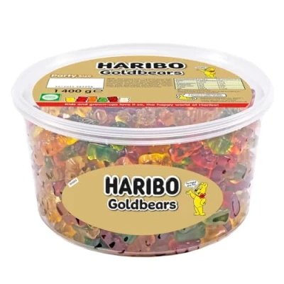 Image of Haribo Gold Bears Giant Party Size Tub 1400 Grams of Teddy Bear Gummies