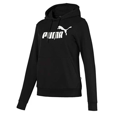 Image of PUMA Women&#039;s ESS Logo Hoodie TR Sweatshirt, Cotton Black, X Small