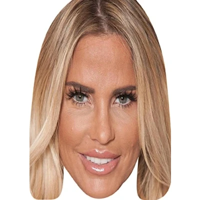 Image of FoxyPrinting Katie Price 2018 Celebrity Party Cardboard Face Mask Fancy Dress